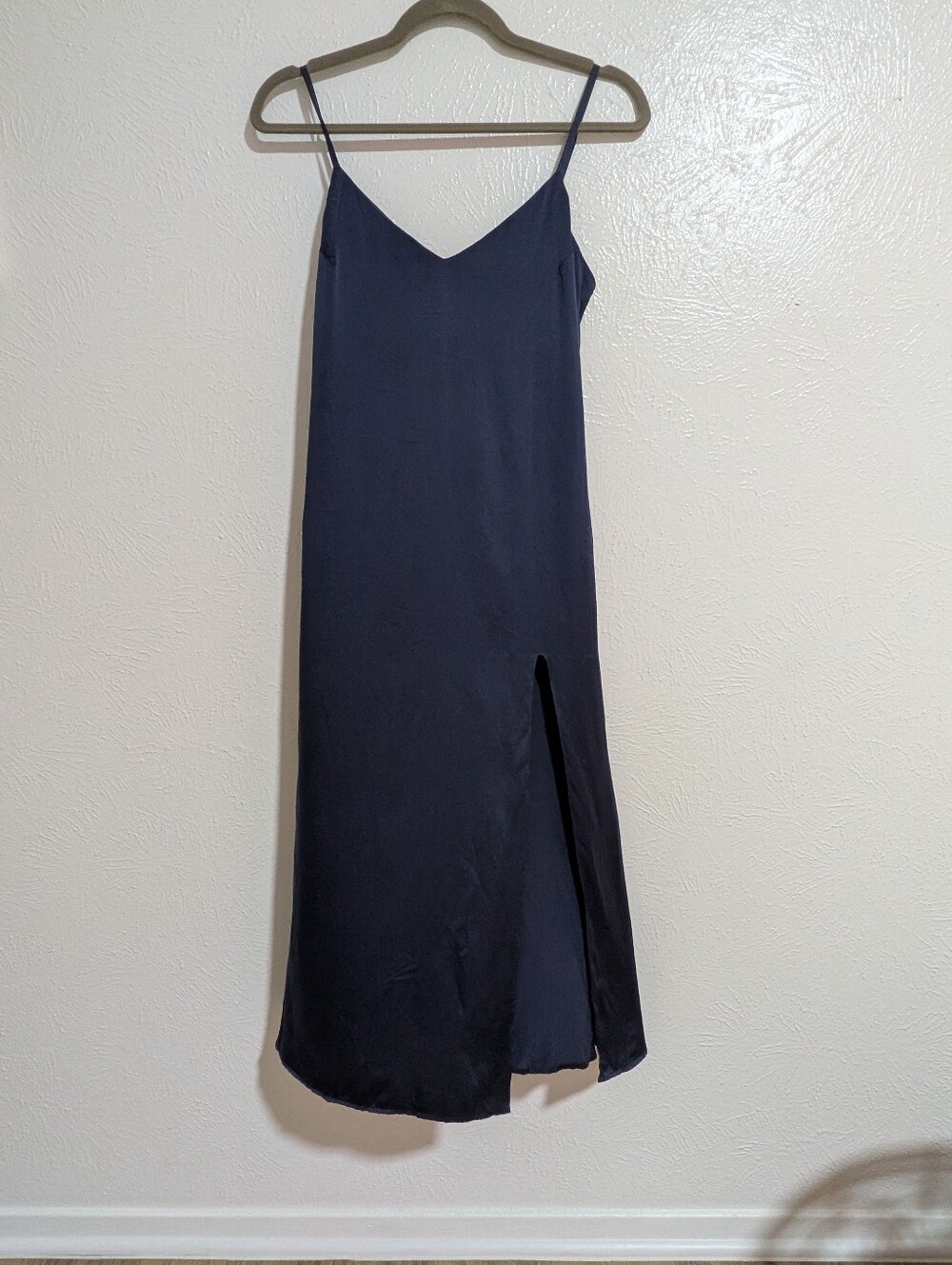 Reformation Navy Silk Dress XS